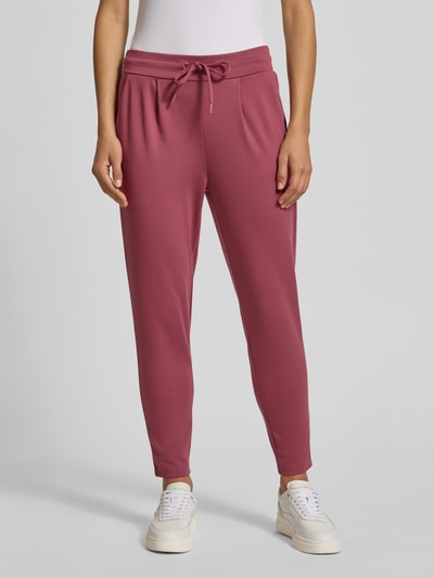 ICHI Joggingbroek met verkorte pasvorm en elastische band Mauve - 4