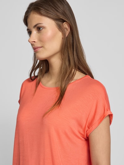 Vero Moda Relaxed Fit T-Shirt mit fixiertem Umschlag Modell 'MAVA' Hellrot 3