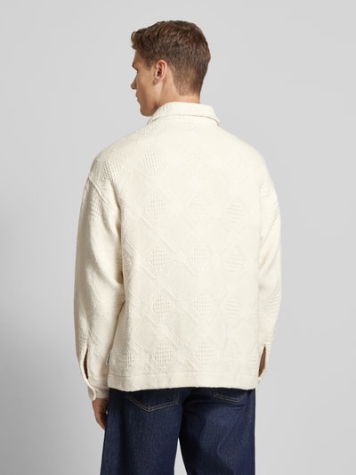 Jack & Jones Regular fit vrijetijdsoverhemd met structuurmotief, model 'GREENPOINT' Offwhite - 5