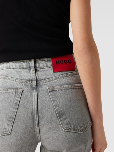 HUGO Jeans mit Label-Patch Modell 'Gatora' Hellgrau 3