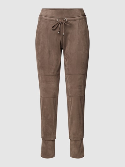 Raffaello Rossi Jogpants in Veloursleder-Optik Modell 'CANDICE' Khaki 2