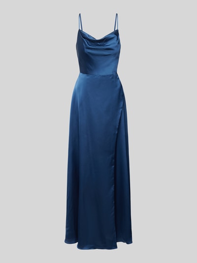 Luxuar Abendkleid mit Gehschlitz Bleu 1