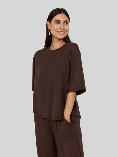 Soyaconcept Sweatshirt mit halblangen Ärmeln Dunkelbraun 3