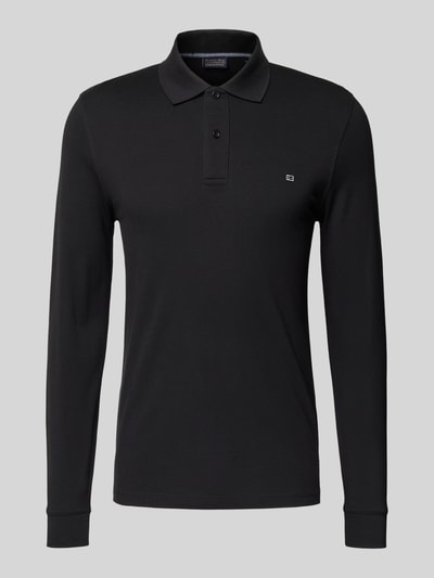 Christian Berg Men Poloshirt met labelstitching  Zwart - 2