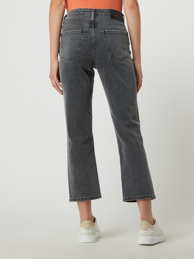 Marc O'Polo Cropped Straight Fit Jeans mit Stretch-Anteil Modell 'Linde' Mittelgrau 5