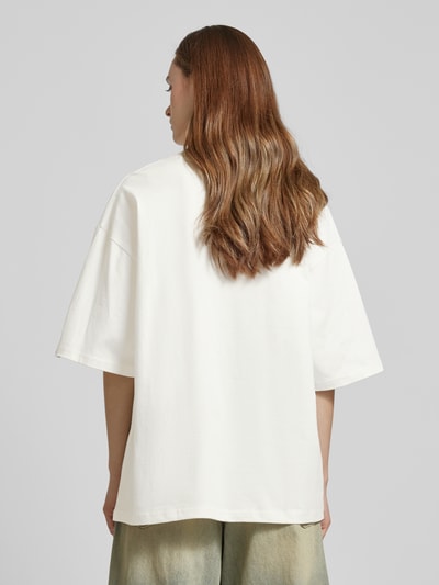 Review Oversized T-Shirt mit Label-Print Offwhite 5