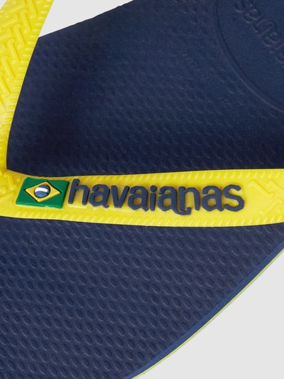 Havaianas Zehentrenner mit Logo Modell 'Brasil' Marineblau 2