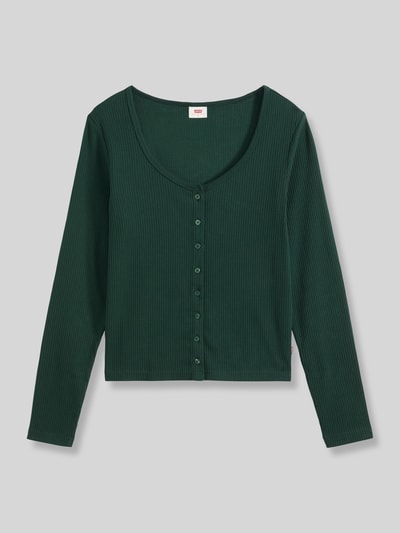Levi's® Regular Fit Langarmshirt aus Baumwoll-Mix Modell 'AUSTEN' Dunkelgruen 2