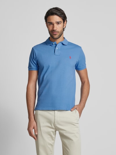 Polo Ralph Lauren Poloshirt mit Label-Stitching Jeansblau 4