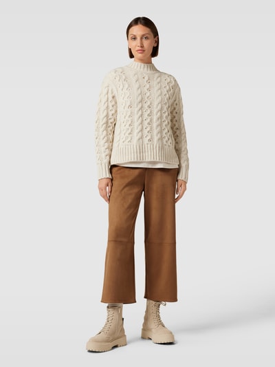 MaxMara Leisure Hose in Leder-Optik Modell 'ALBORE' Camel 1