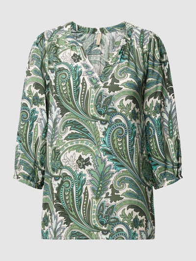 Soyaconcept Blouse met paisleymotief, model 'Donia' Lichtgroen - 2