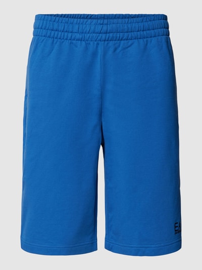 EA7 Emporio Armani Sweatshorts mit Label-Print, Motiv-Print und regulärem Schnitt Blau 1