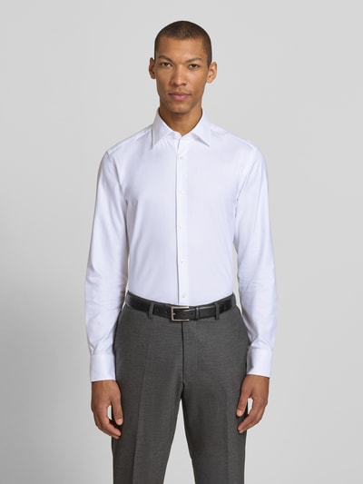 BOSS Slim Fit Businesshemd aus reiner Baumwolle Modell 'H-HANK-K' Weiss 4