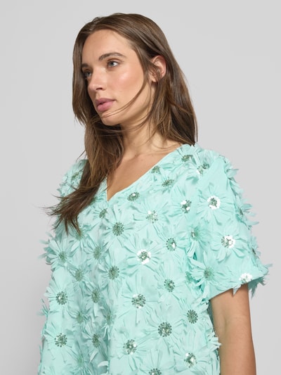 YAS Cocktailjurk met pailletten, model 'ABELONE' Mintgroen - 3