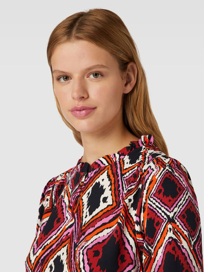 More & More Jurk van viscose met all-over motief Rood - 3