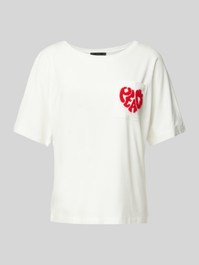 Oui T-Shirt mit Brusttasche Rot 1