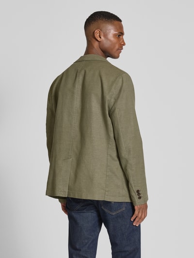camel active Regular Fit Sakko aus Baumwoll-Leinen-Mix Khaki 5
