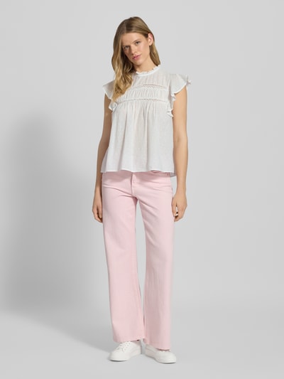 Only Regular fit blousetop van puur katoen, model 'KATTI' Offwhite - 1