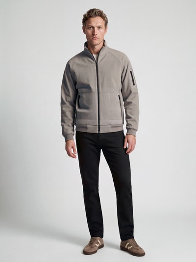 BOSS Green Regular Fit Jacke aus Polyester mit Cord- und Fleece-Partien Sand 1