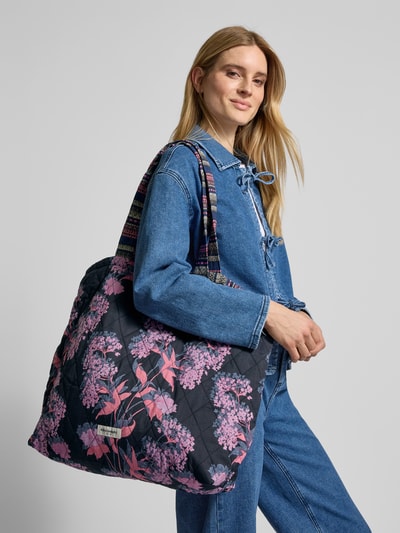 LOLLYS LAUNDRY Handtasche mit Steppnähten Modell 'Root' Blau 1