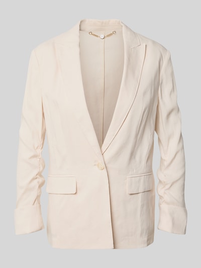Marc Cain Blazer aus Leinen-Mix mit Reverskragen Beige 2