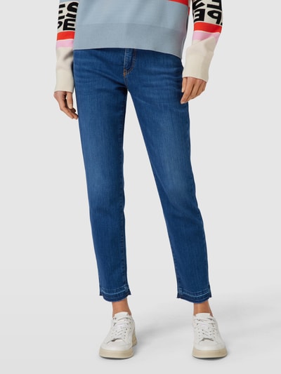 Marc Cain Regular fit jeans met contrastnaden Jeansblauw - 4