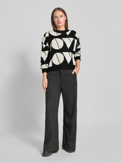 Vero Moda Regular Fit Strickpullover mit Woll-Anteil Modell 'LOVE' Black 1