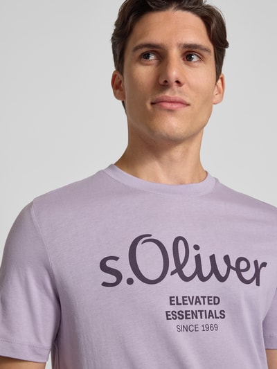 s.Oliver RED LABEL Regular Fit T-Shirt aus reiner Baumwolle Flieder 3