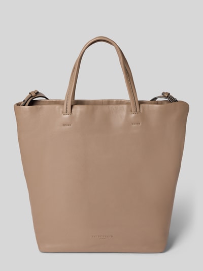 LIEBESKIND BERLIN Leren handtas met labeldetail, model 'Hera' Taupe - 2