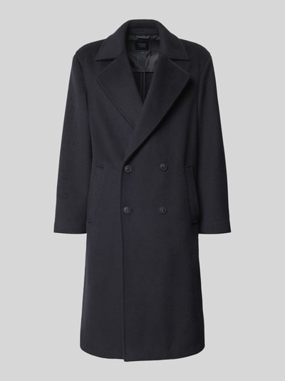 MCNEAL Lange jas van wolmix met reverskraag Donkerblauw - 2