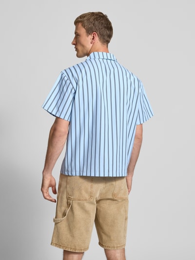 PROHIBITED Relaxed Fit Freizeithemd mit Reverskragen Blau 5