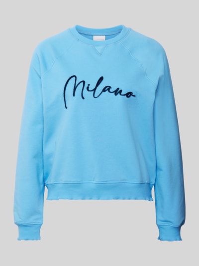 Rich & Royal Sweatshirt mit Statement-Applikation Hellblau 2