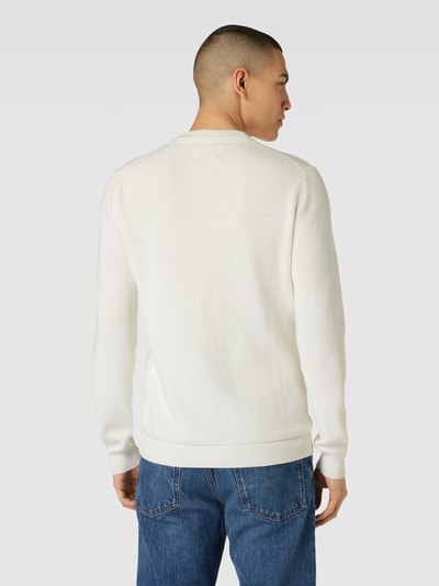 JAKE*S STUDIO MEN Gebreide pullover met ronde hals Ecru - 5