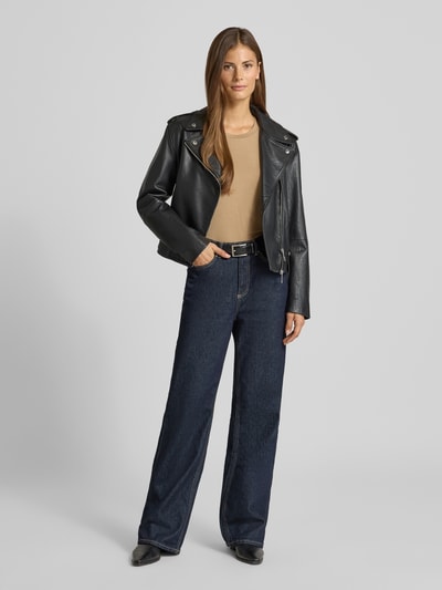 Weekend Max Mara Regular Fit Langarmshirt aus Viskose-Mix Modell 'MULTI' Camel 1