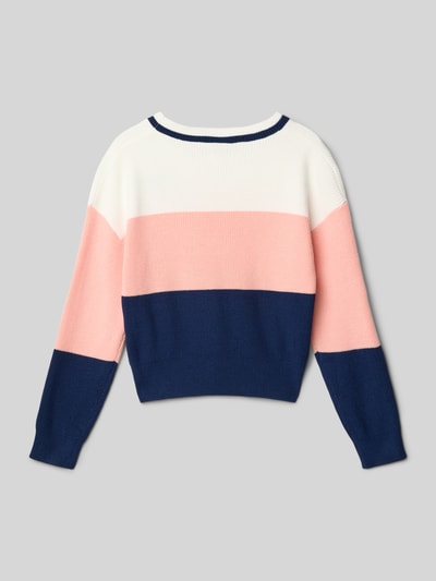 Guess Sweter z dzianiny o kroju regular fit z mieszanki wiskozy Granatowy 3