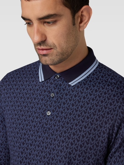 Michael Kors Poloshirt met korte knoopsluiting Donkerblauw - 3