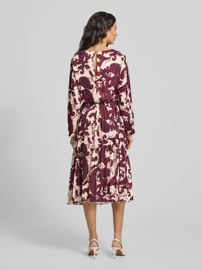 Rinascimento Cocktailkleid mit Rundhalsausschnitt Bordeaux 5