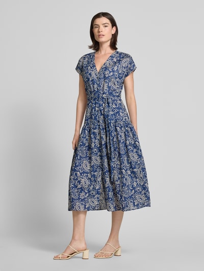 Mango Midikleid mit durchgehender Knopfleiste Modell 'NEMO' Hellblau 1