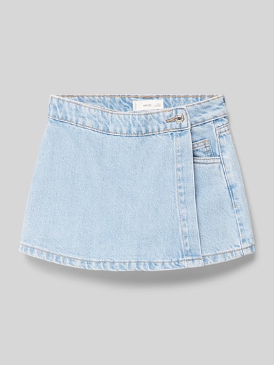 Mango Jeansshorts mit Knopfverschluss Hellblau 1