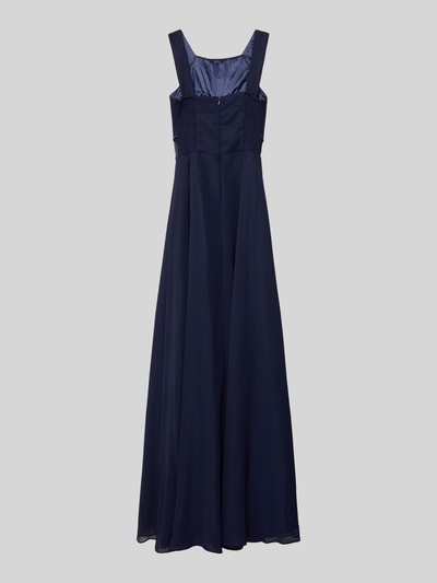 G.O.L. Tailliertes Abendkleid aus Chiffon mit Schmucksteinen Marine 3
