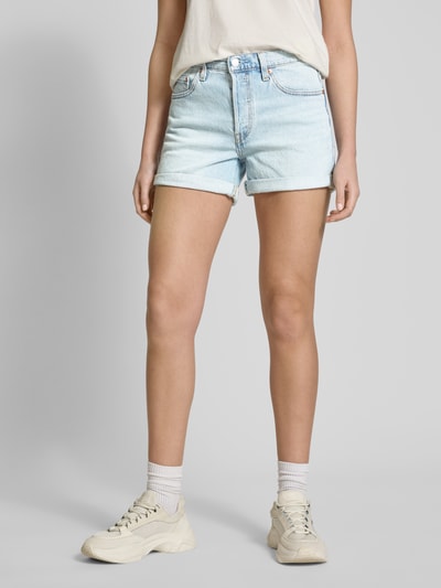 Levi's® Korte regular fit jeans in 5-pocketmodel, model '501®' Lichtblauw - 4