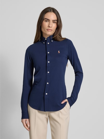 Polo Ralph Lauren Overhemdblouse met button-downkraag Marineblauw - 4