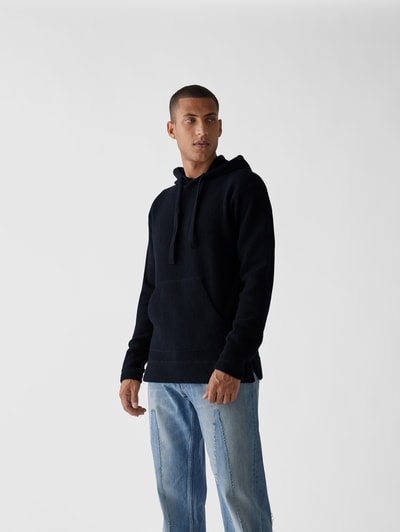 Officine Générale Hoodie in Strick-Optik Dunkelblau 4