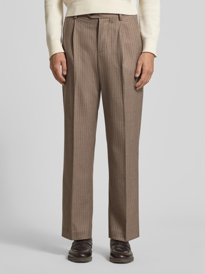 SELECTED HOMME Wijde broek van wolmix, model '220-LOOSE OTTO LANO PL' Zand - 4