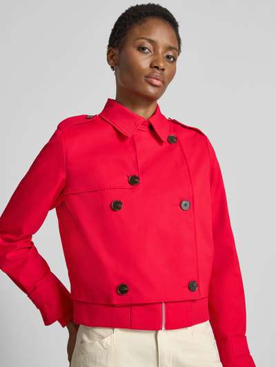 monari Kurzer Trenchcoat mit Ärmelriegeln Hellrot 3