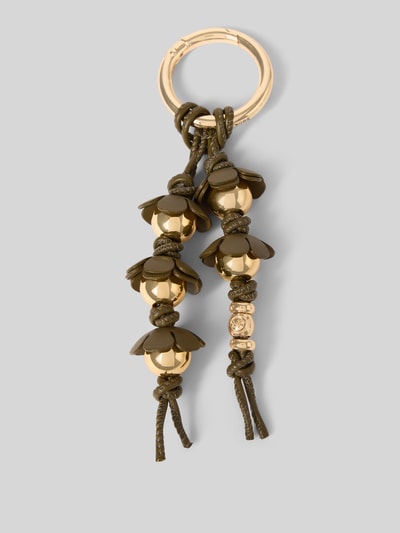 Productfoto, sleutelhanger in bloemenmotief Model 'Novelty' van MICHAEL Michael Kors met logodetail en glanzend design