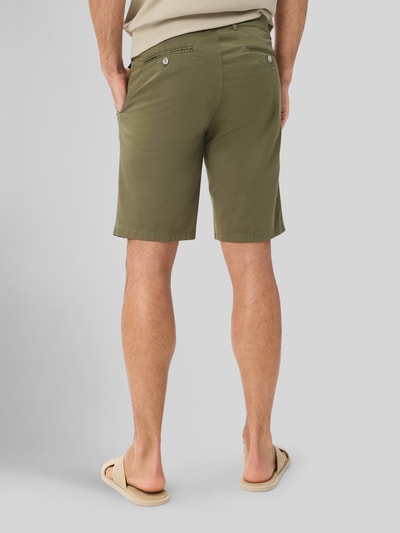 Brax Regular Fit Chinoshorts aus Baumwoll-Mix Modell 'BOZEN' Oliv 5
