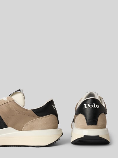Polo Ralph Lauren Sneaker aus Leder-Mix mit Logo-Stitching Modell 'Train' Beige 2