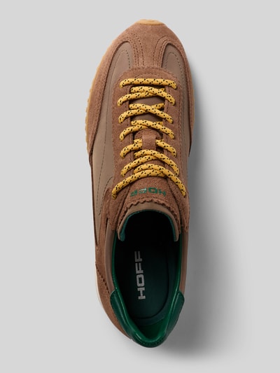 Produktfoto, Sneaker aus Leder-Mix mit Logo-Detail Modell 'Bridge' von HOFF, skórzana mieszanka, zaokrąglony kształt, sznurowanie, profilowana podeszwa, wysokość obcasa 2 cm, wysokość cholewki 8 cm, szerokość w rozmiarze 40: 9 cm