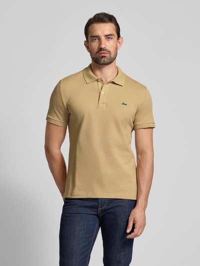 Lacoste Slim Fit Poloshirt aus reiner Baumwolle Beige 4